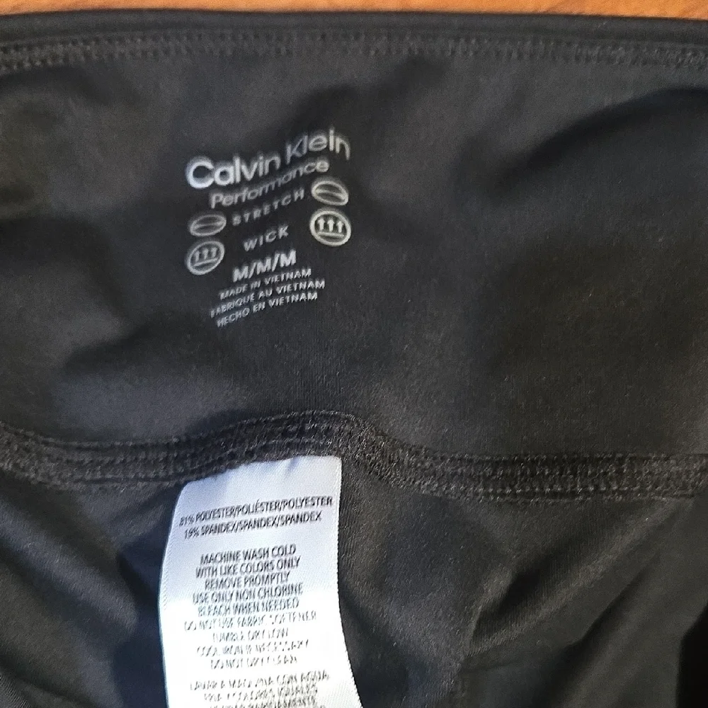 Calvin Klein Black Leggings Stretchy Athletic Wear NWT MEDIUM WOMEN - Picture 8 of 11